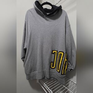 Gray Hoodie with Yellow Lettering